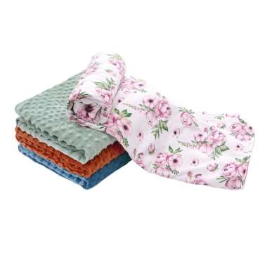 Selimut On The Go Blanket Selimut Topi Bayi Bulu Halus Selimut Lembut Biru