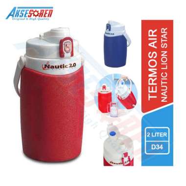 Drink Jar Lion Star Nautic [D34/2 Liter] / Termos Air Panas Atau Dingin / Teko Botol Plastik Besar /