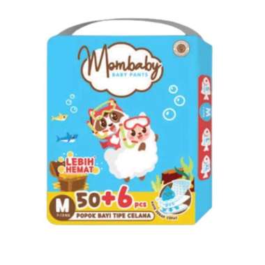 MOMBABY BABYPANTS DIAPERS M 50 + 6