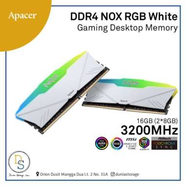 APACER NOX RGB WHITE AURA II 16GB (2X8GB) DDR4 3200 MHz