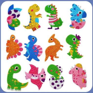 DIY STICKER DIAMOND PAINTING DIE CUT BOX stiker kawaii lucu viral DC-Dino