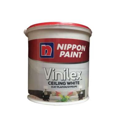 Cat Plafon Gypsum Nippon Vinilex Ceiling White 5kg - Warna Putih