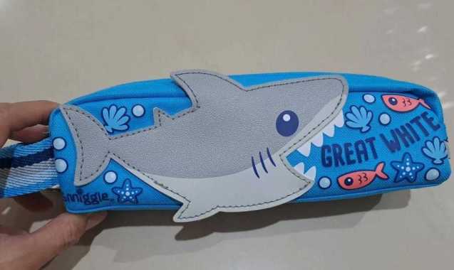 [ORI] KOTAK PENSIL SMIGGLE PENCIL CASE HIU GREAT WHITE