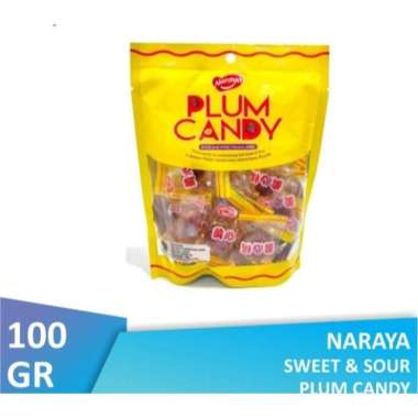 Naraya plum candy permen isi kiamboi kiamboy buah plum asam manis 100 340 gram 100 gram