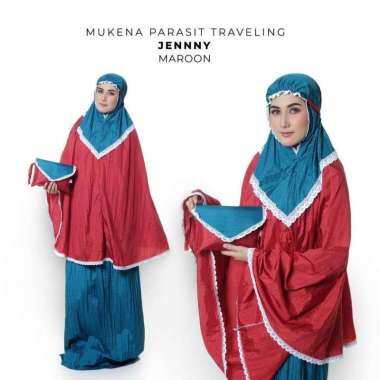 PUSAT GROSIR MUKENA DEWASA PARASIT JENNY MAROON