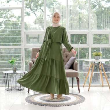 Caroline Maxi 2 Casual Dress Fashion Muslim Baju Gamis Wanita Remaja Terbaru 2022 Midi Dress Dress K