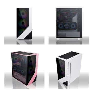Casing PC ENLIGHT RAMPAGE WHITE - Include 4pcs Fan Spectre Auto RGB