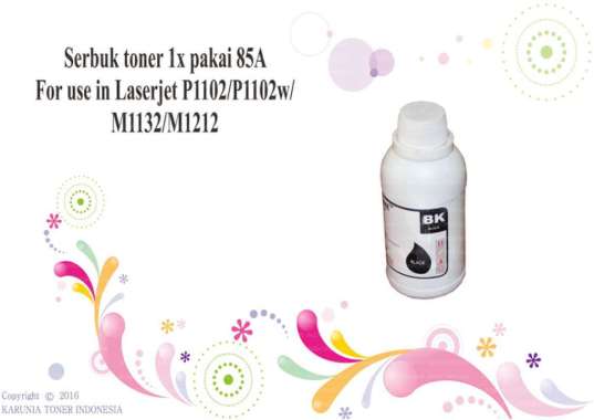 Serbuk toner 1x pakai 85A For use in Laserjet P1102_P1102w Berkualitas Monochrome