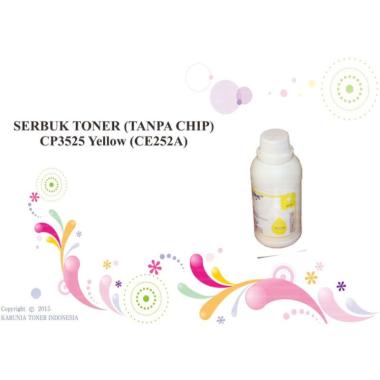 SERBUK TONER (TANPA CHIP) CP3525 Yellow (CE252A) Murah Kuning