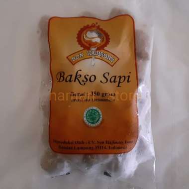 [Tanpa Bumbu Kuah] Bakso Daging Sapi Son Haji Sony Lampung Asli Kemasan 350 Gram