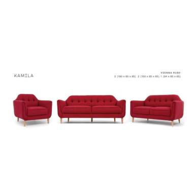Palem Sofa Morres Kamila Vienna Ruby Fullset 321 Merah