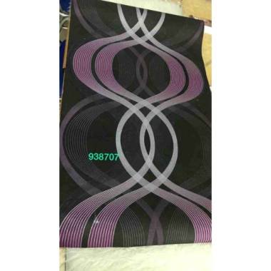 Wallpaper Dinding 3D Salur Ungu Hitam Warna Ungu