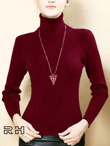Baju rajut turtleneck wanita/sweater rajut cewek/switer rajut/turtle neck cewek/kerah tinggi M-L mar