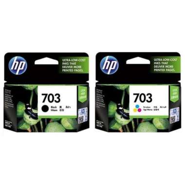 Tinta HP 703 Set Black dan Color Original Ink Cartridge Multicolor
