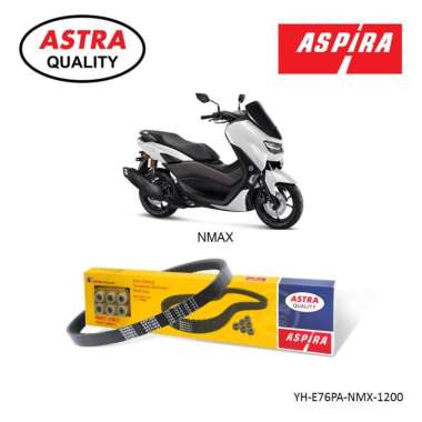 Paket V-belt Aspira (V-belt Kit) untuk Motor NMAX (YH-E76PA-NMX-1200) Hitam