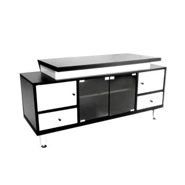 MD Furniture Minimalis Rak TV - White Black