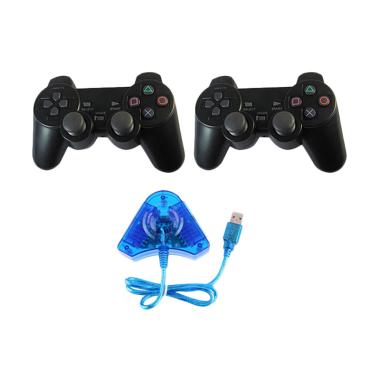 Sony 2 Stik PS2 with Converter Usb Black/Violet