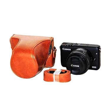 Universal Leather Case for Canon EO ... -45mm - Coklat  | Eos M10