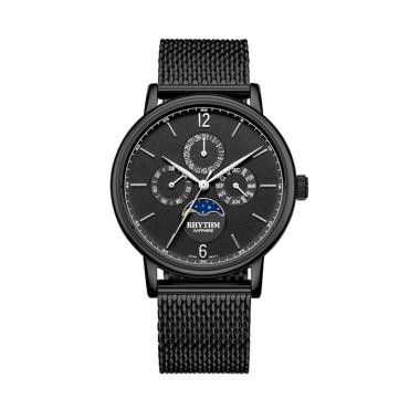 Rhythm FI1608S 05 Stainless Jam Tangan Pria - Black Black