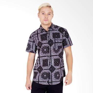 Palm Lagoon Nevada Print Shirt Pria - Black