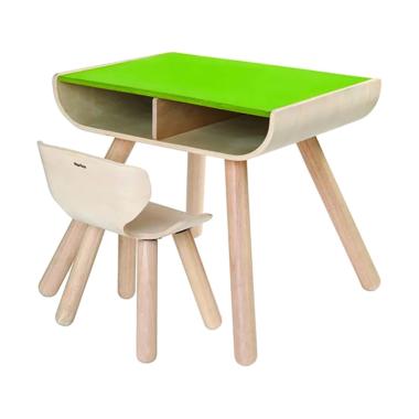 Plan Toys PT8700 Table & Chair Set Mainan Anak - Green