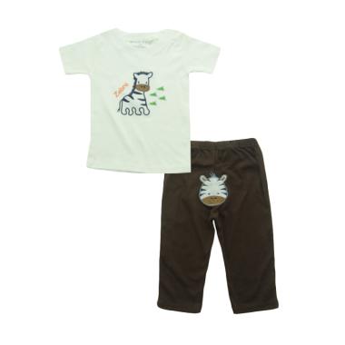 Bearhug Zebra Set Pakaian Anak Laki laki - Putih