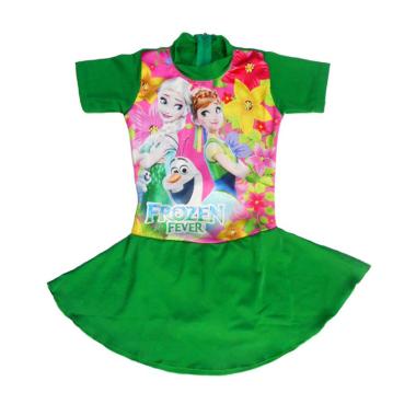 Nice Baju Renang Rok Anak Motif Frozen Fever - Hijau