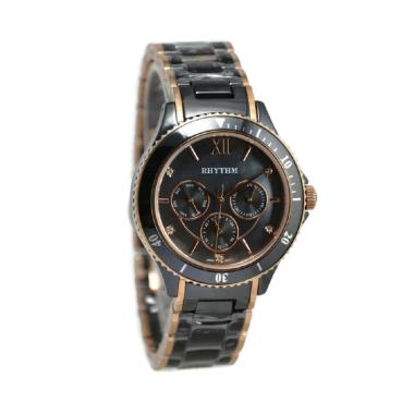 Rhythm C1401T06 Jam Tangan Wanita - Rosegold Hitam
