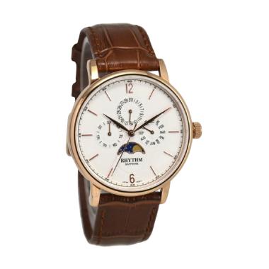 Rhythm FI1608L04 Jam Tangan Pria - Brown/Rose Gold Brown/ Rose Gold