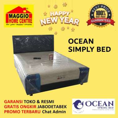 Kasur Springbed - Kasur Simply Bed - OCEAN SET 120 x 200 Putih