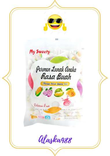 MY SWEETY/ PERMEN LUNAK/ PERMEN RASA BUAH/ PERMEN ANEKA RASA BUAH 360g