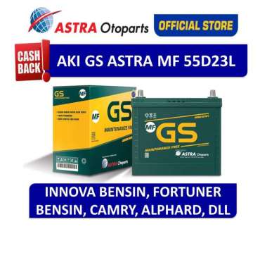 Aki Mobil GS ASTRA MF 55D23L Toyota Innova, Camry, Fortuner, dll