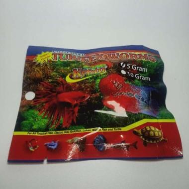 tubifex worm cacing kering 5 gr cacing sutra beku kering makanan ikan cupang brown