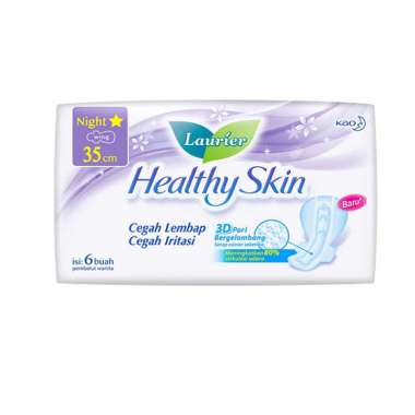 Promo Harga Laurier Healthy Skin Night Wing 35cm 6 pcs - Blibli