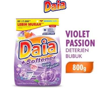 Promo Harga Daia Deterjen Bubuk + Softener Violet 850 gr - Blibli