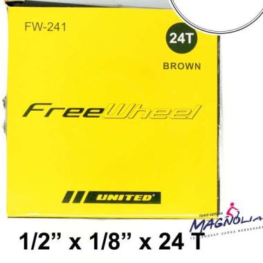 Freewheel Priwil Kriwil 24T Gear Gir Belakang Komponen Sepeda United BMX Fixie CTB Anak