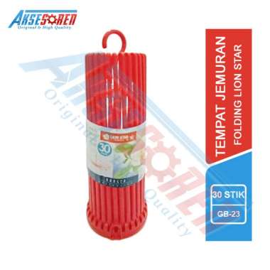 Tempat Jemuran Lipat Lion Star GB-23 [30 Stick] / Folding Hanger Pakaian Anak Bayi [30 Tangkai] Mera