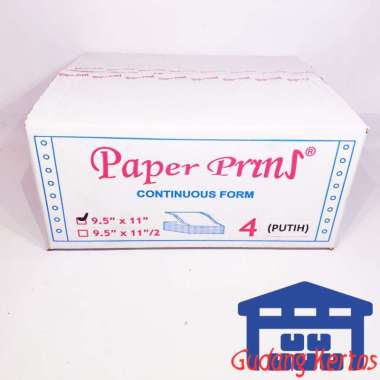 Paperpryns Continuous Form - Putih [9.5 Inch x 11 Inch/4 Ply] White
