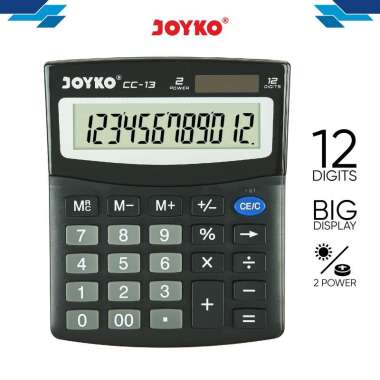 Joyko CC-13 Kalkulator [12 Digits] BLACK