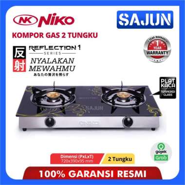 Niko Reflection 1 Kompor Gas Kaca 2 Tungku Multicolor