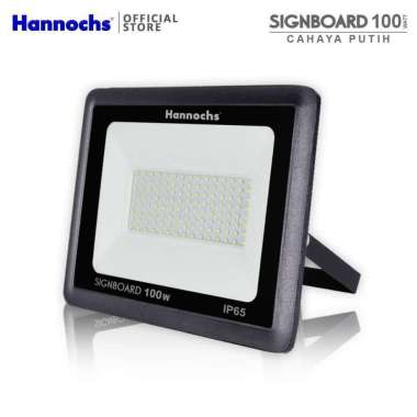 Hannochs LED Flood Light Signboard 100 watt CDL Putih Lampu Led Floodled 100w Sorot Outdoor Luar
