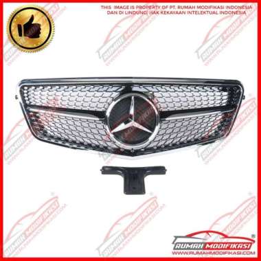 GRILL - BENZ W212 E-CLASS 2009-2013–DIAMOND STYLE-BLACK – CHROME
