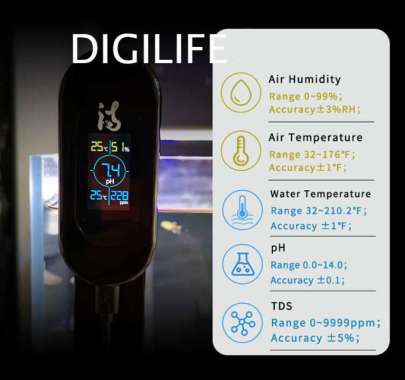Aquarium PH TDS Temperature 4 in 1 Monitor Meter Humidity Tester Akuarium Online Suhu Air Ikan Kolam