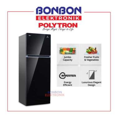 Polytron Kulkas 2 Pintu PRW-25VX / PRW 25 VX INVERTER