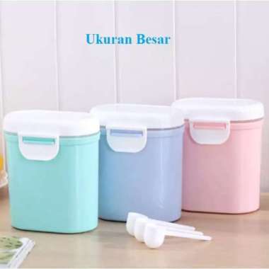 TEMPAT KOTAK WADAH SUSU JUMBO 800 GRAM bubuk bayi cemilan kue anti tum - 400gram