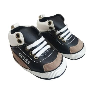 Prewalker Kets Tali White Sepatu Bayi - Black List Brown