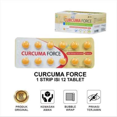 CURCUMA FORCE 1 STRIP ISI 12 TAB SUPLEMEN NAFSU MAKAN