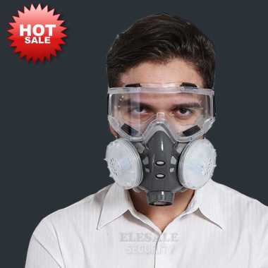Masker Gas Respirator Anti-Dust Chemical Safety Glasses SF03 Hitam
