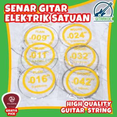 Senar Gitar Satuan / Ecer Gitar Elektrik Plain Wound Kualitas Premium Senar 4 (.024)