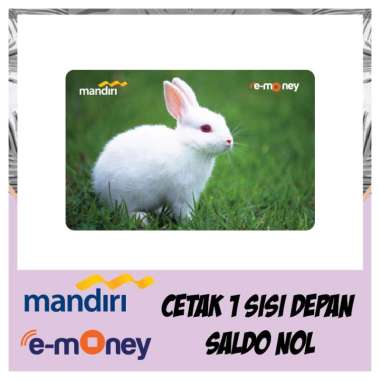 Kartu Etoll MANDIRI eMoney Hewan Animal Kelinci Putih Lucu 10 Animal e money e-Toll Vanguard Store [